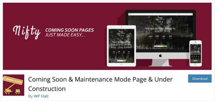 coming soon & maintenance mode page