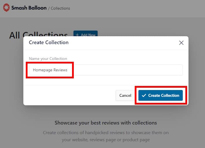 create new collection example