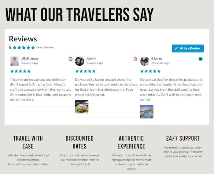 example of wordpress review feed