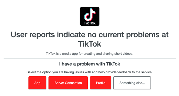 downdetector for tiktok