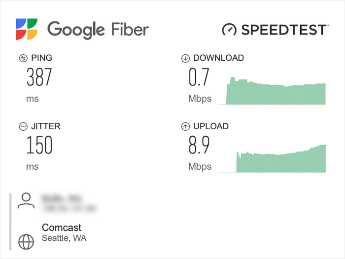 google speed test example