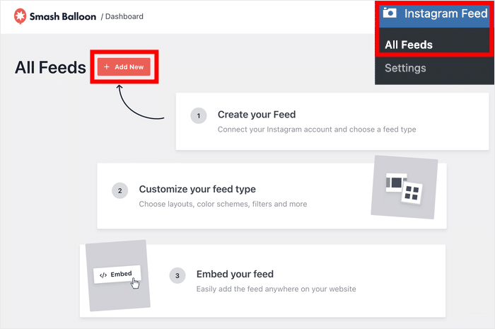create a new instagram gallery