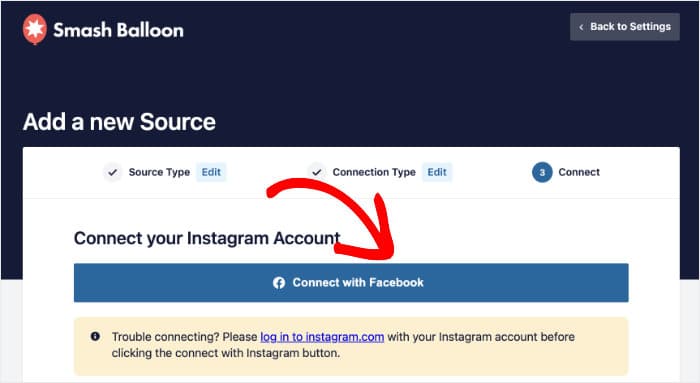 connect with facebook for business instagarm accounts