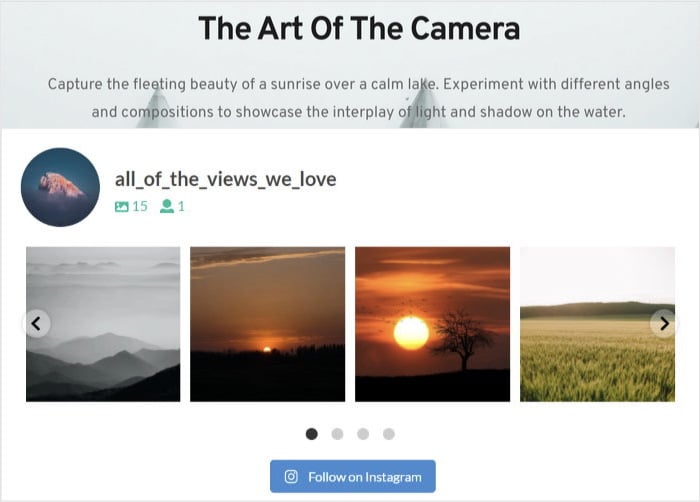 how to embed instagram feed in brizy website