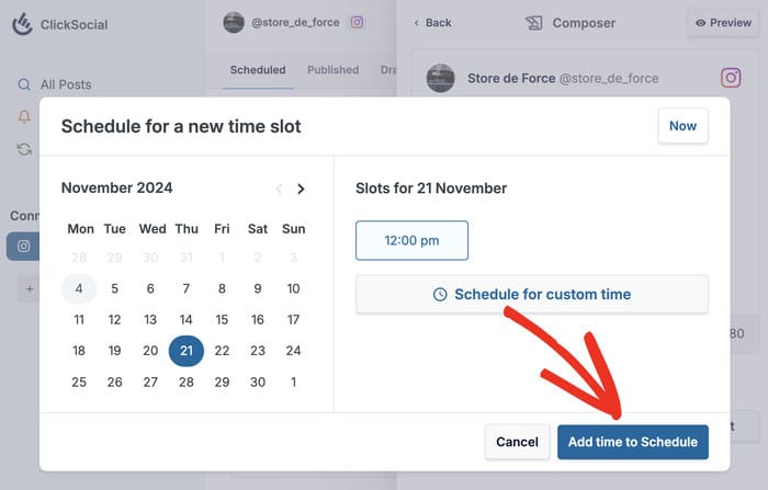 add time to schedule facebook video