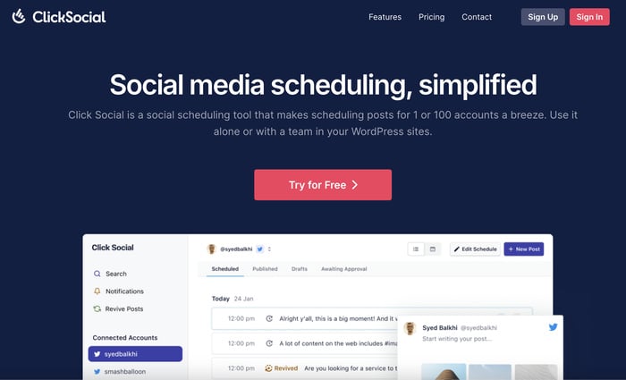 clicksocial best social scheduler