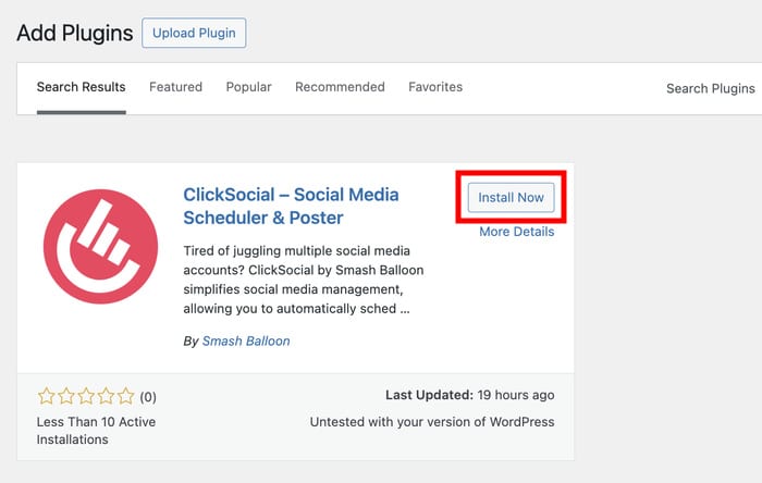 install clicksocial plugin