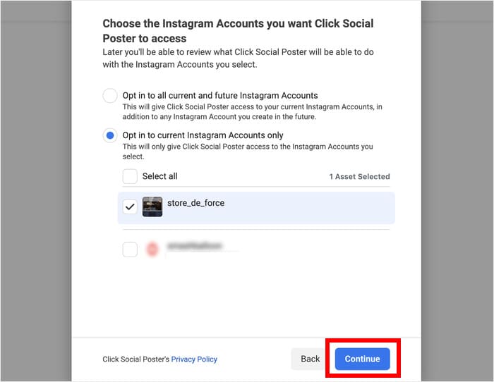 select your instagram clicksocial