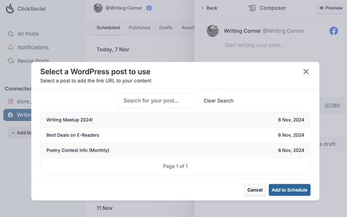 share wordpress posts clicksocial