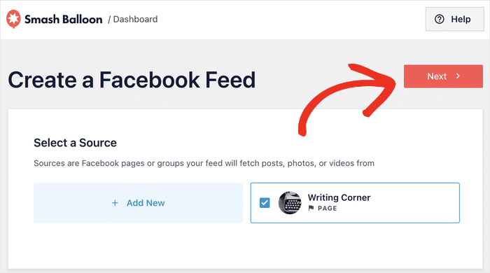 continue after picking source facebook