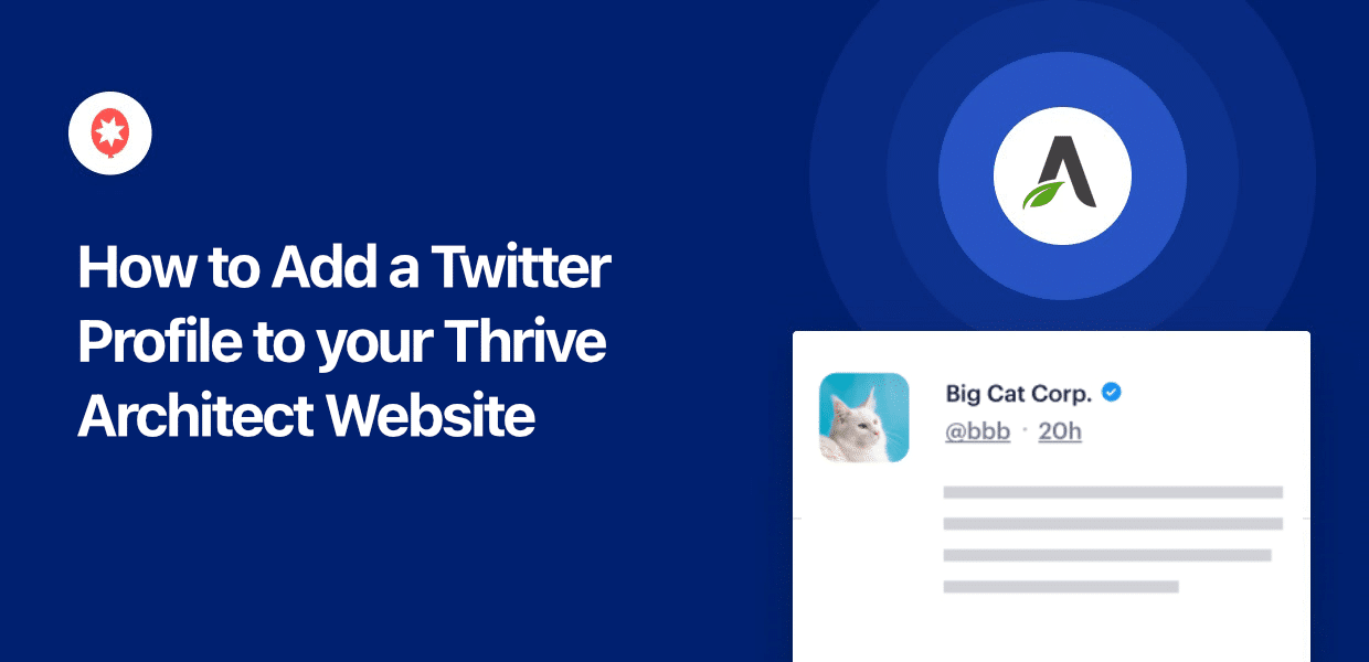 how to add a twitter profile to thrive architect