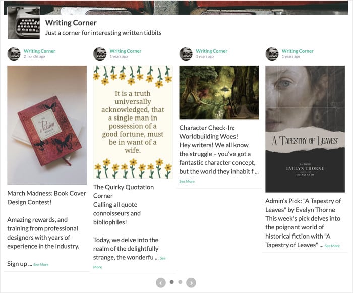 example of facebook carousel in wordpress