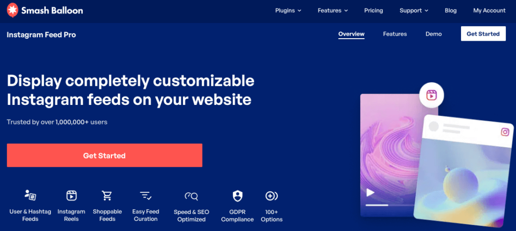 instagram feed pro homepage