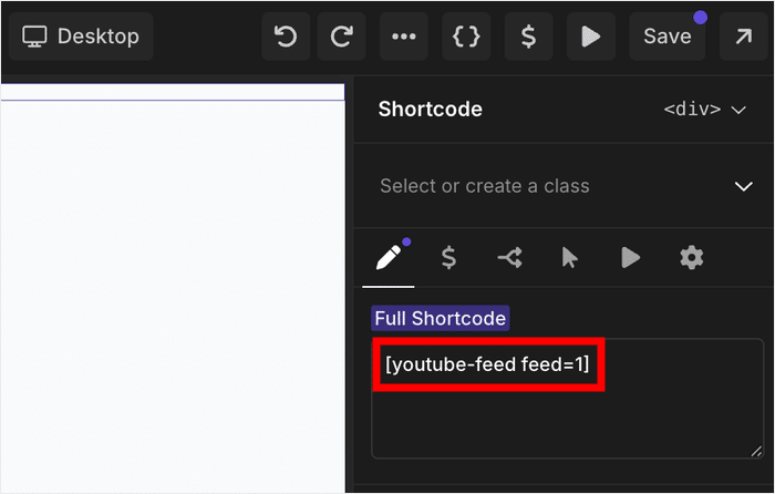 add youtube shortcode to oxygen