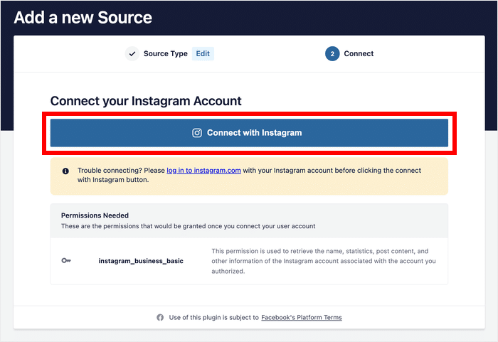 connect your instagram basic profile