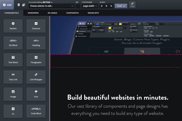 oxygen builder site builder