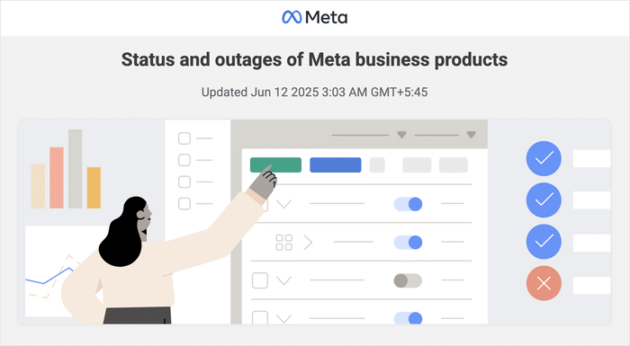 use meta status to check if wordpress is down
