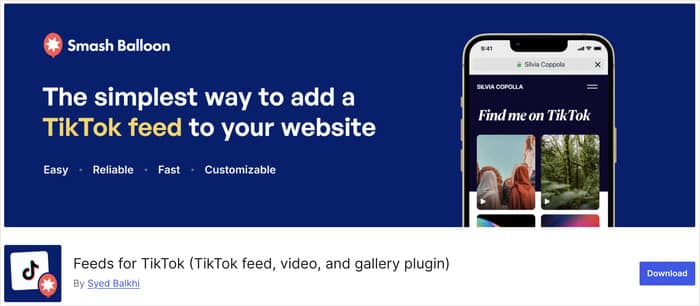 tiktok feeds free version of plugin