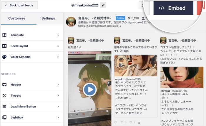start embedding your twitter live broadcast feed