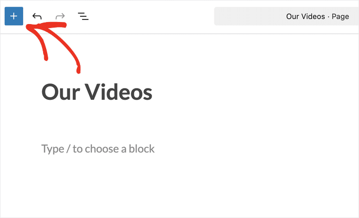add a block to wordpress page