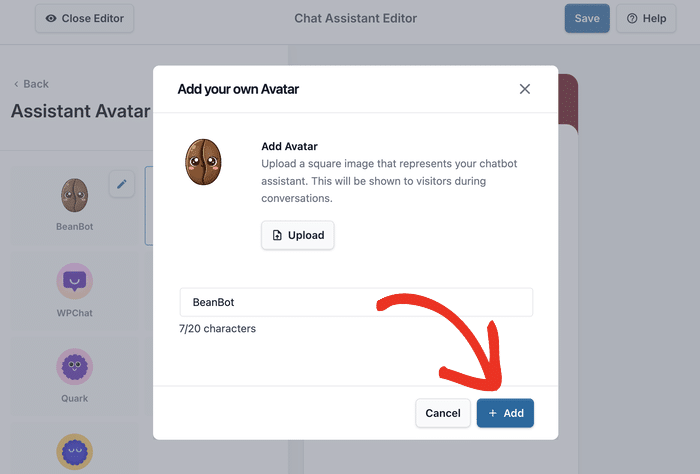 accept your new facebook assistant avatar