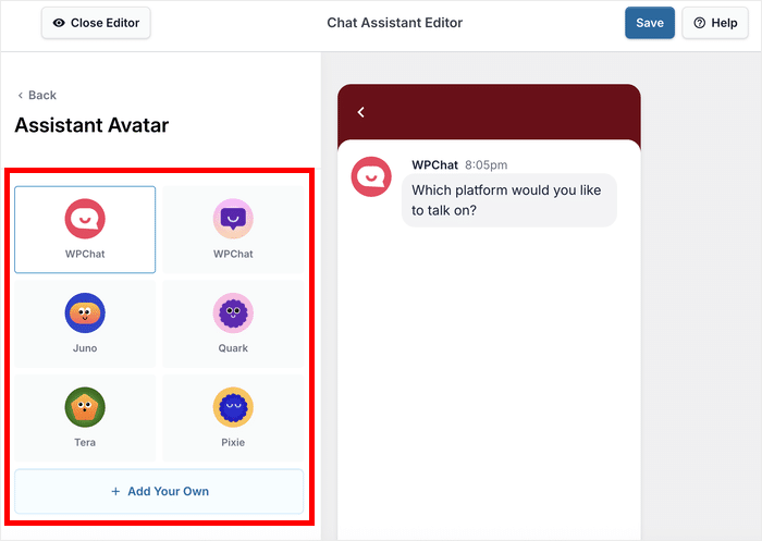 customize your facebook assistant avatar