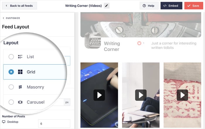 check out the available layouts for facebook reels