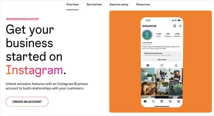 instagram for a business