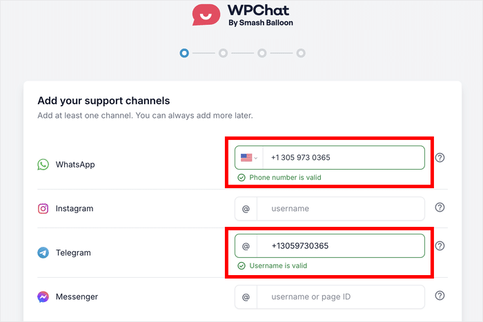 connect whatsapp and telegram