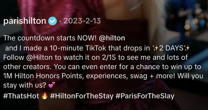 example of tiktok video that builds anticipation