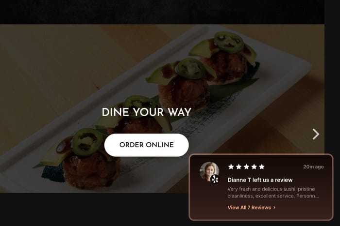 example of a recent review on a page