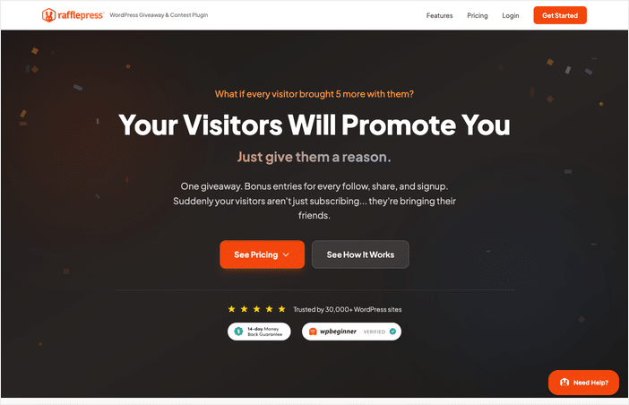 rafflepress homepage