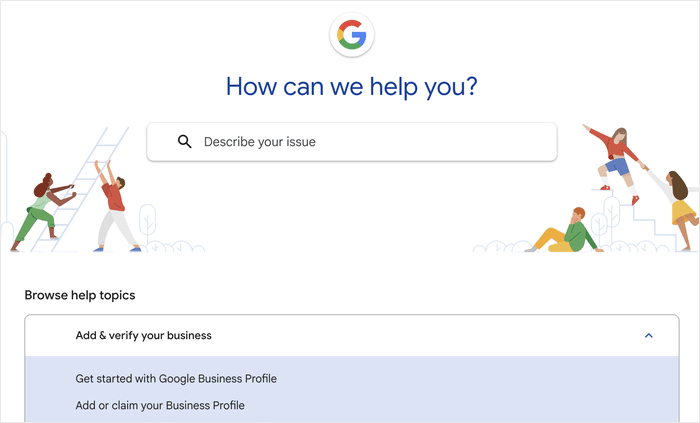 reach out to support google