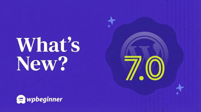 Image for the Tweet beginning: WordPress 7.0 is officially here.